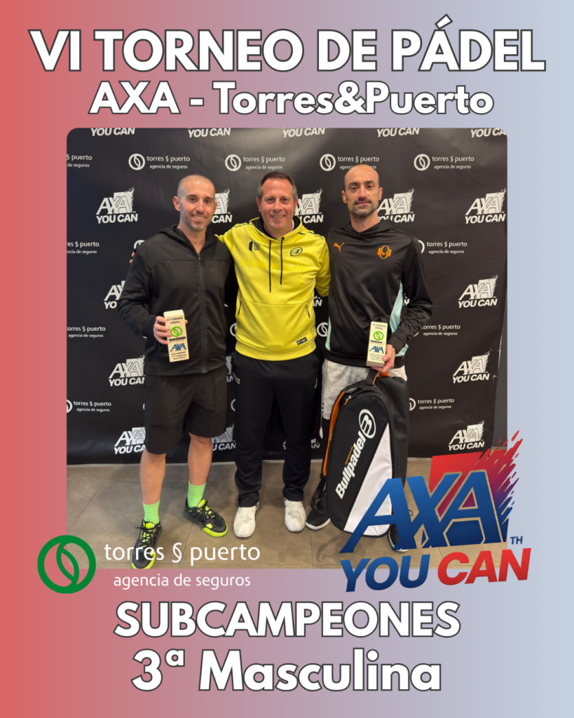 Subcampeones 3ª Masculina